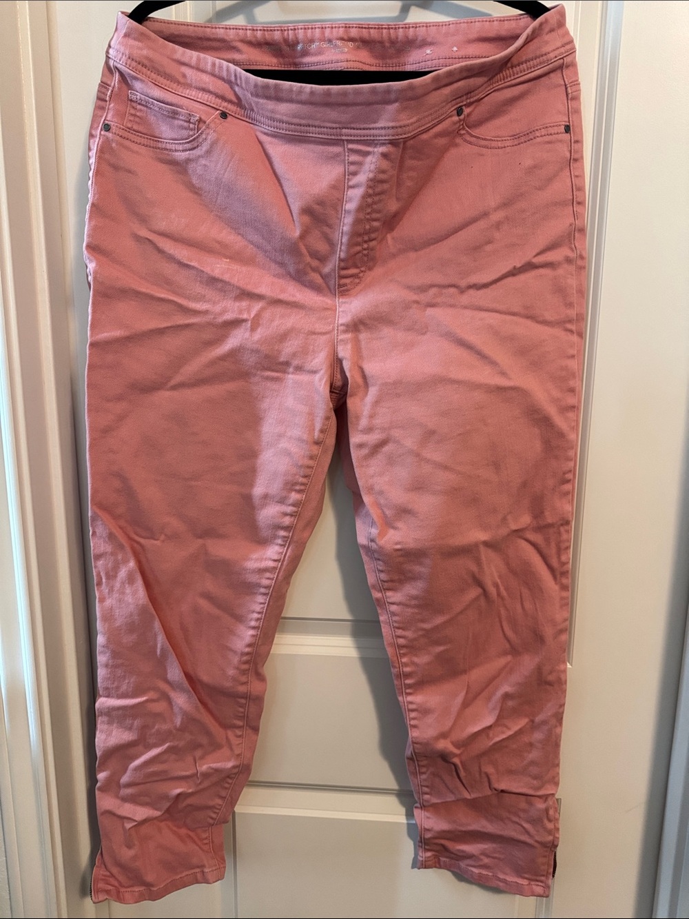 Chicos Women's Pink Stretch High-Rise Jeans